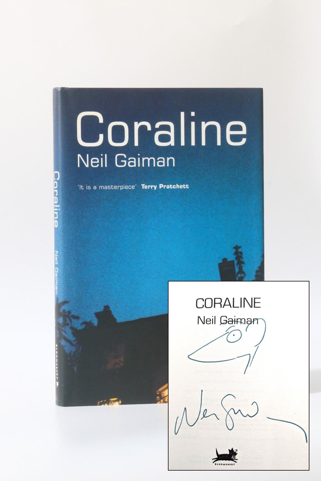Neil Gaiman - Coraline - Bloomsbury, 2002, Signed First Edition.