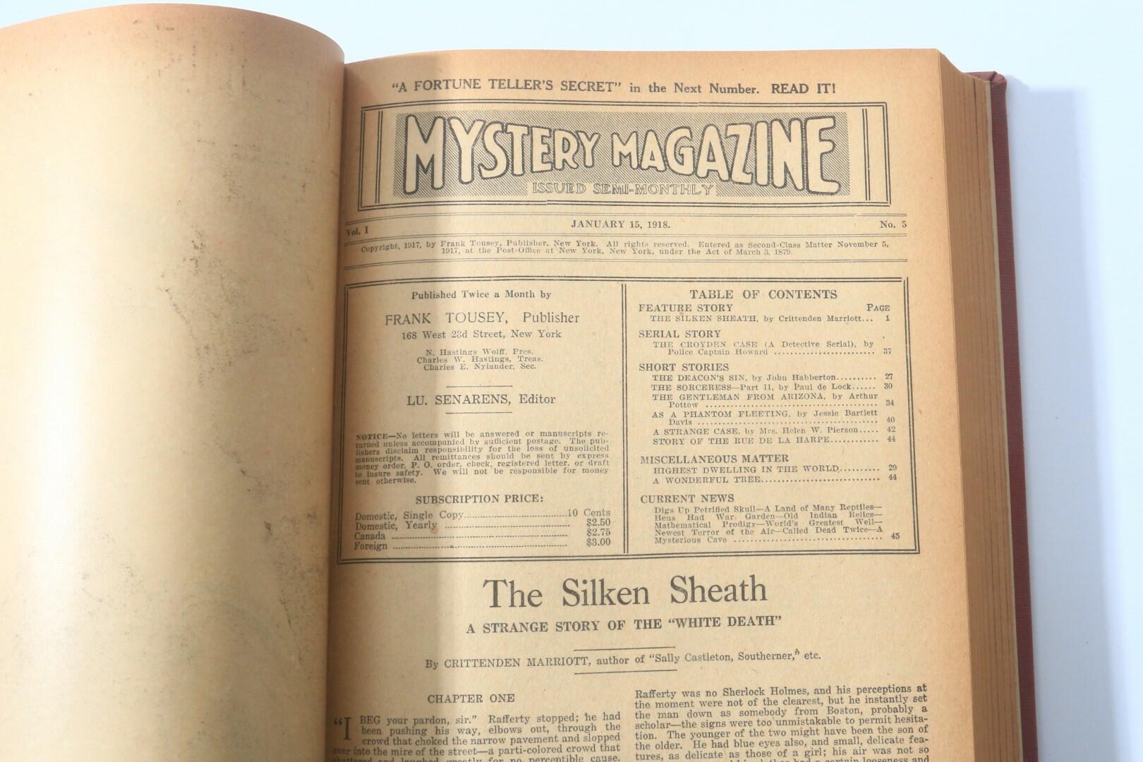 Frank Tousey [ed] - The Mystery Magazine Numbers 1-13 (1917-1918) - Frank Tousey, 1917-1918, First Edition.