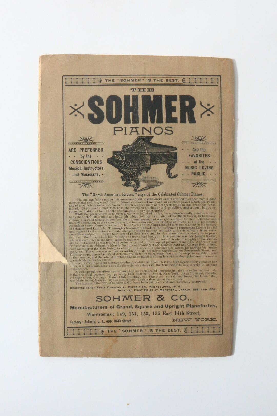 Robert Breitenbach - English Libretto of a Trip to Mars (Die Reife nach dem Mars), Grand Spectacular Play in 4 Acts and 12 Tableaux. - I. Goldmann, nd, First Edition.