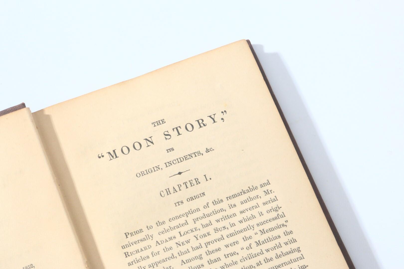 William N. Griggs - The Celebrated 'Moon Story,' Its Origins and Incidents; with a Memoir of the Author, and an Appendix. - Bunnell & Price, 1852, First Edition.