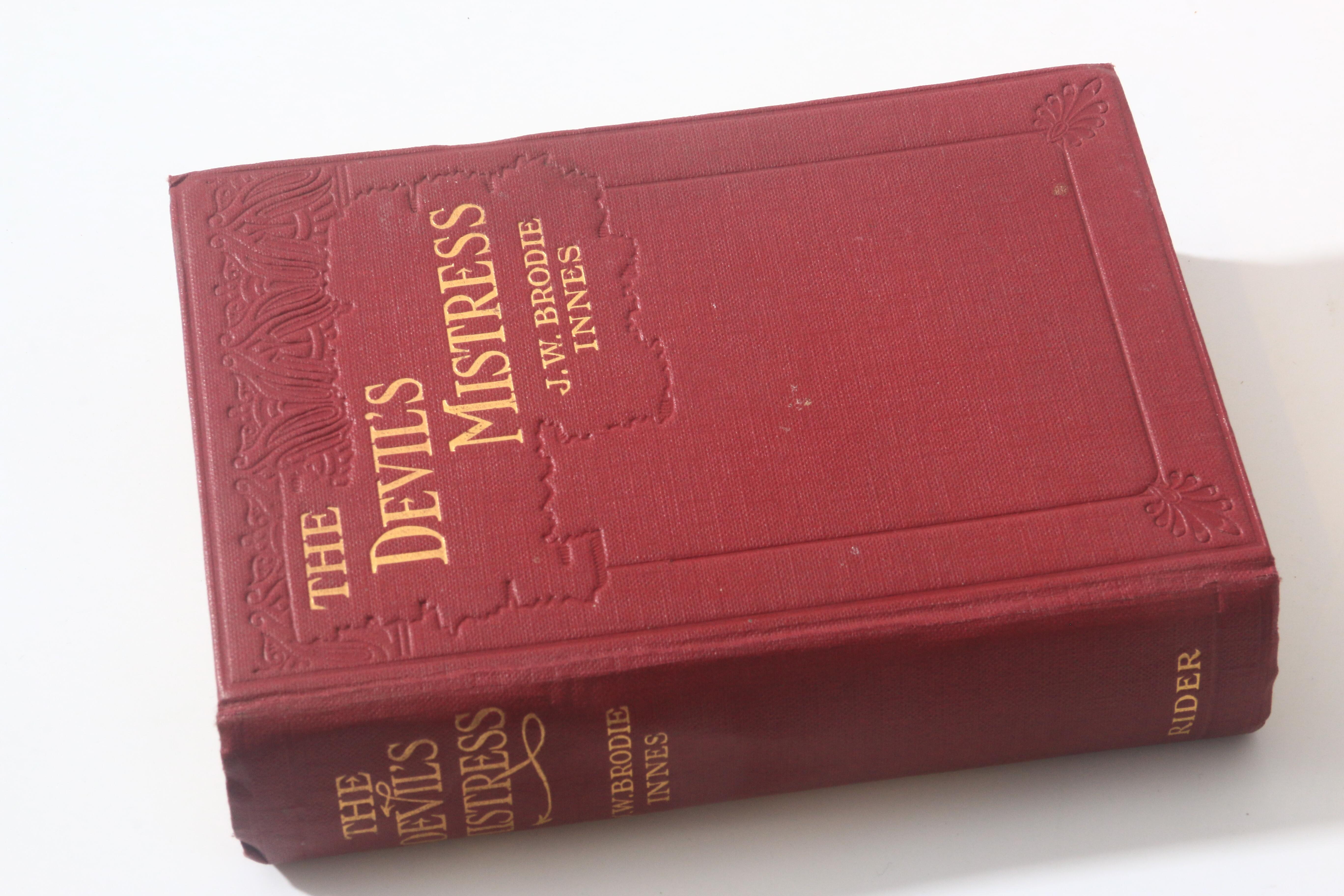 J.W. Brodie-Innes - The Devil's Mistress - Presentation Copy to his Wife - William Rider & Son, 1915, Signed First Edition.