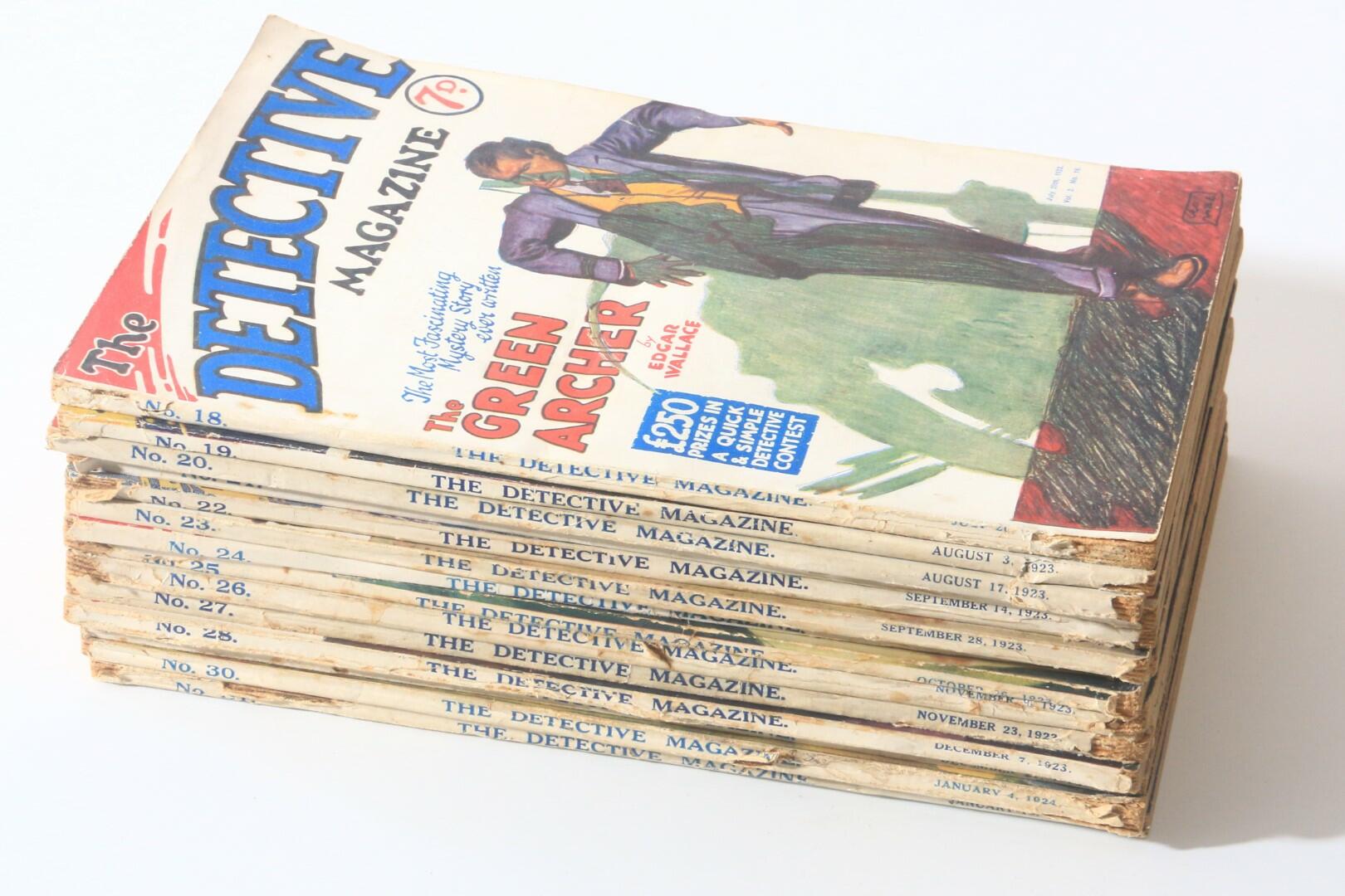 Edgar Wallace - The Green Archer [in] The Detective Magazine: No. 18-31 - Amalgamated Press, 1923-1924, First Edition.