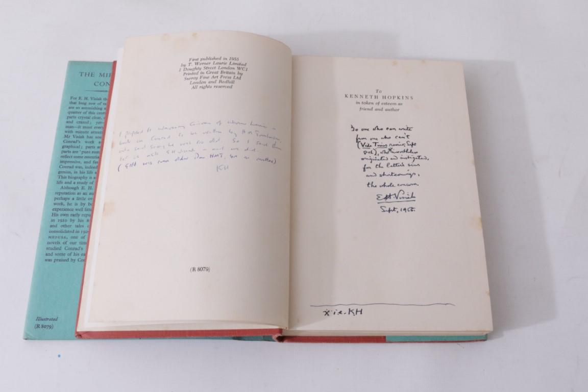 E.H. Visiak - The Mirror of Conrad - Werner Laurie, 1955, Signed First Edition.