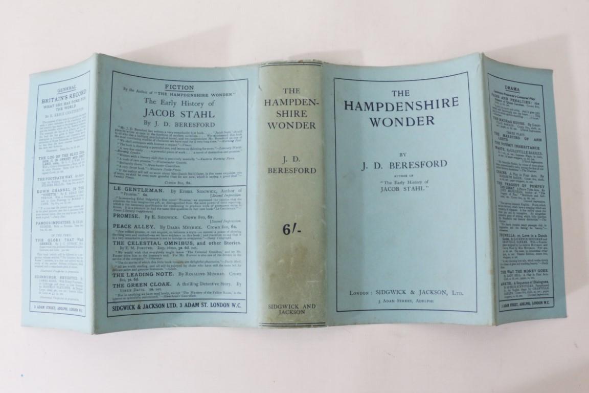 J.D. Beresford - The Hampdenshire Wonder - Sidgwick & Jackson, 1911, First Edition.