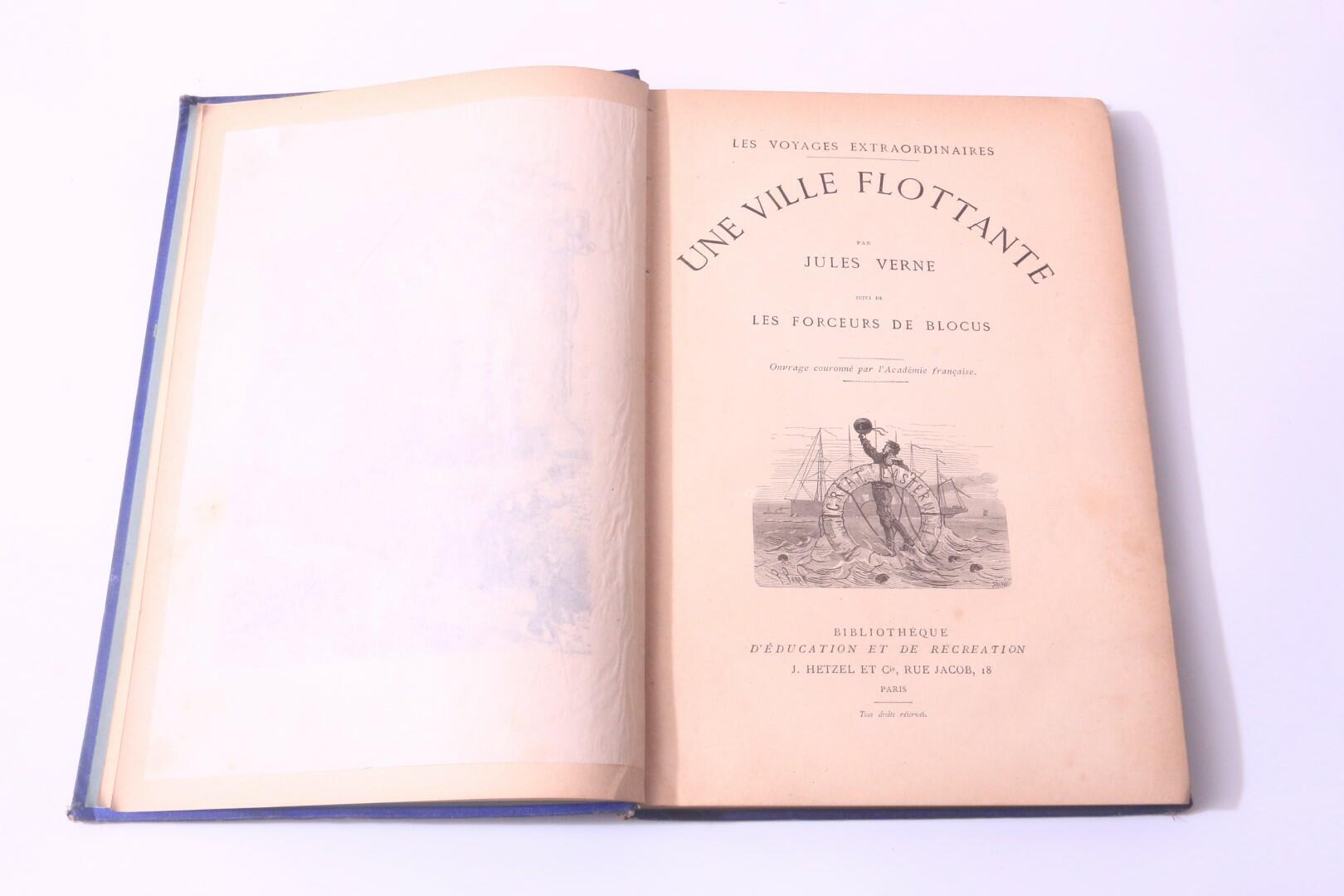 Jules Verne - Une Ville Flottante: Les Forceurs de Blocus - J. Hetzel, n.d. [1875?], Later Edition.