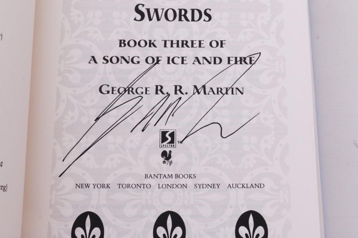 George R.R. Martin - A Song of Ice and Fire [comprising] A Game of Thrones, A Clash of Kings, A Storm of Swords, Feast for Crows and A Dance with Dragons - Bantam Press, 1996-2012, First Edition.  Signed