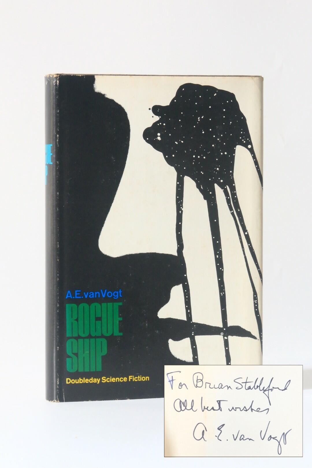 A.E. van Vogt - Rogue Ship - Association Copy Inscribed to Brian Stableford - Doubleday, 1965, Signed First Edition.