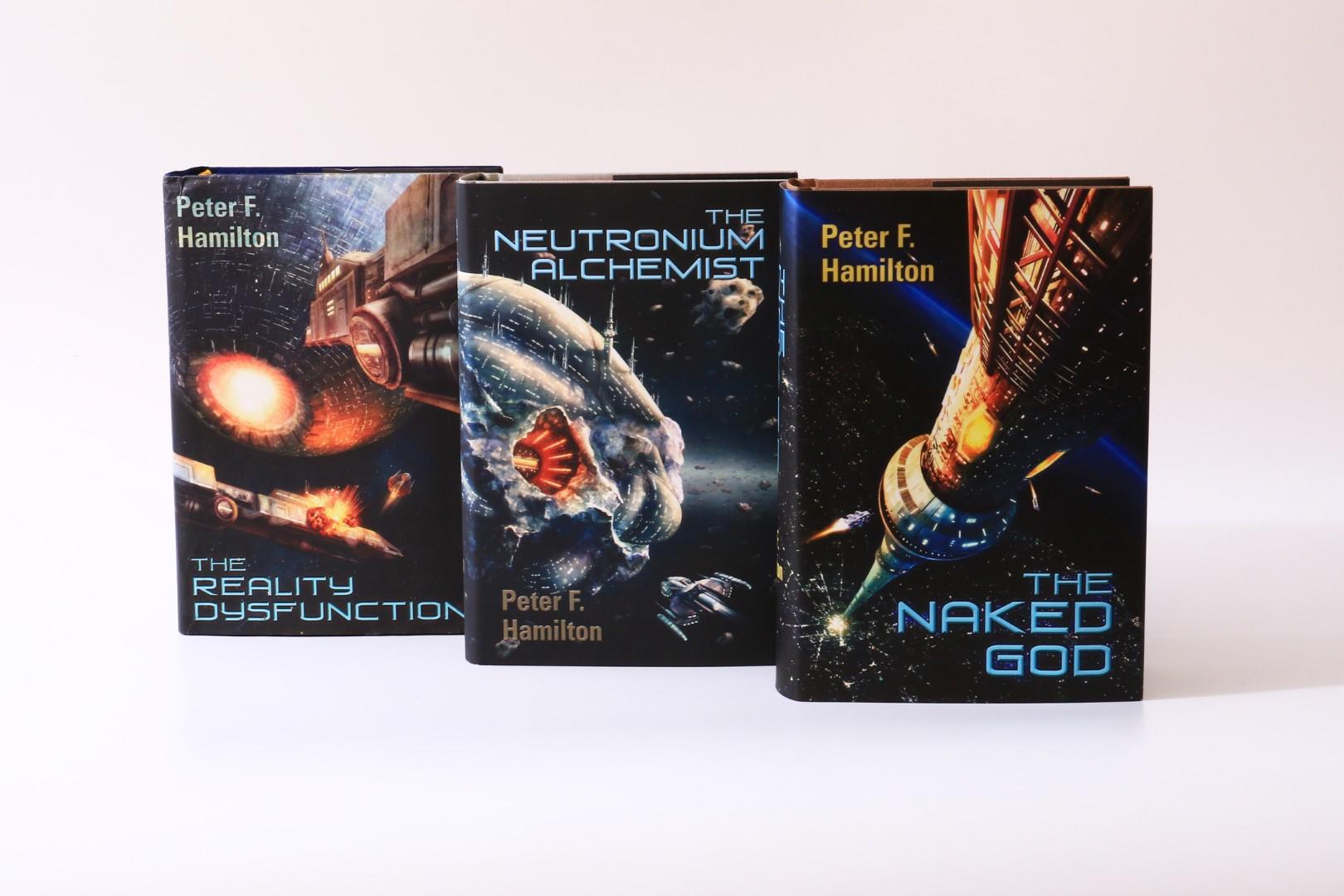 Peter F. Hamilton - Night's Dawn Trilogy [comprising] The Reality Dysfunction, The Neutronium Alchemist and The Naked God - The Illustrator's Copy - Subterranean Press, 2009-2012, Signed Limited Edition.