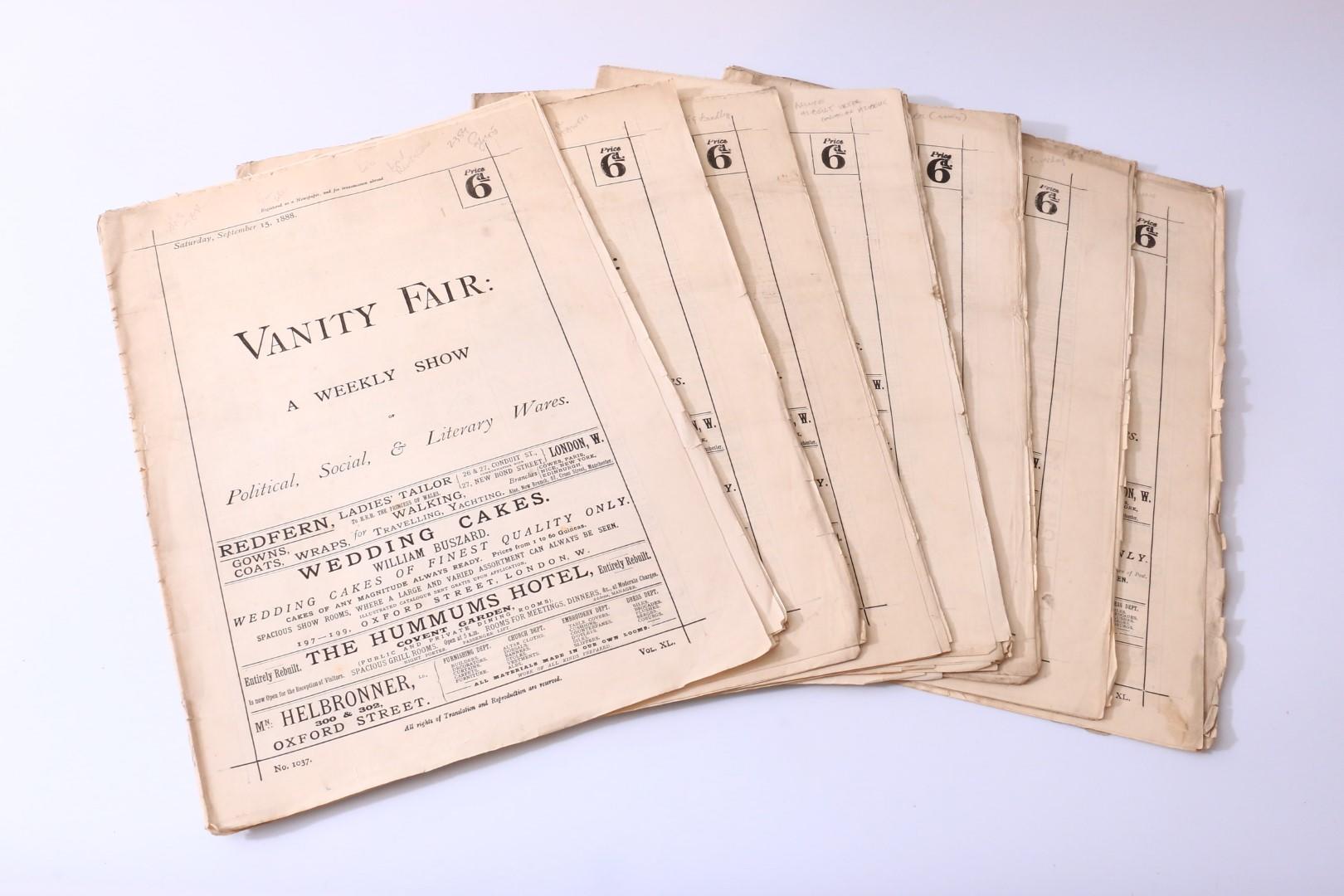 Various - Seven Issues of Vanity Fair covering the Whitechapel Murders - Vanity Fair Ltd, 1888, .