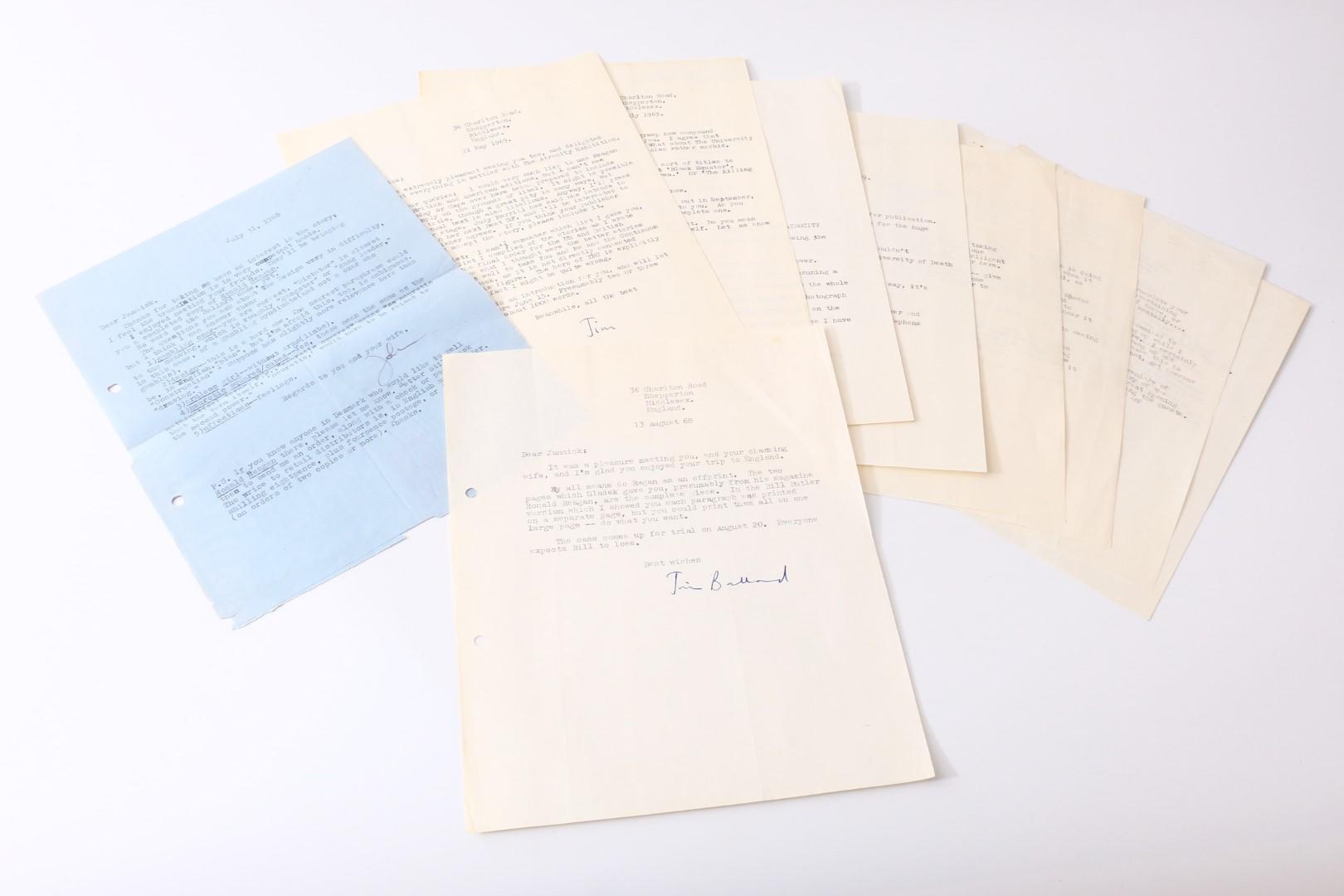 J.G. Ballard - A Small Collection of Correspondence with Jannick Storm concerning the Atrocity Exhibition Trial - None, 1968-1970, . Signed
