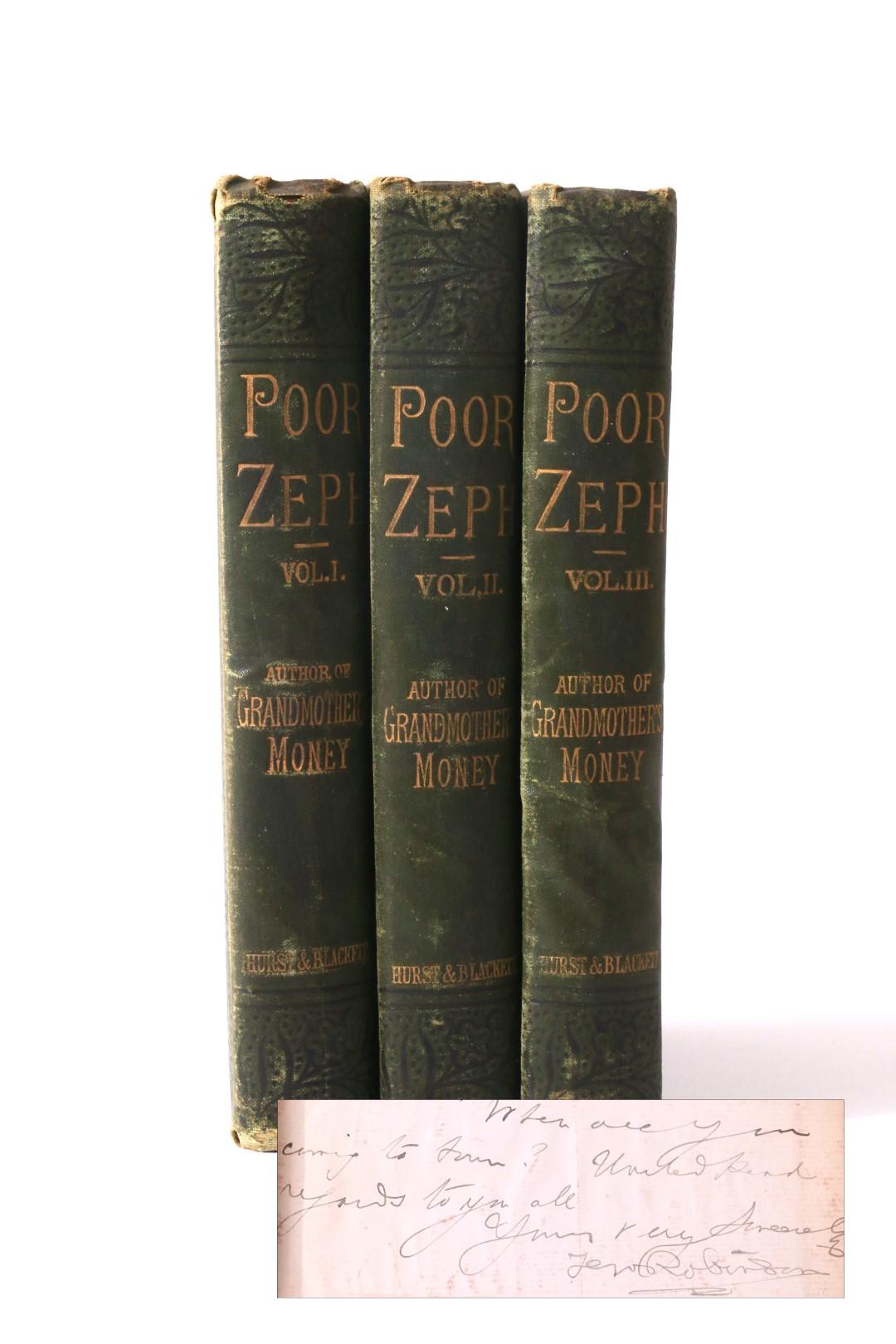 F.W. Robinson - Poor Zeph - Hurst & Blackett, 1880, First Edition.