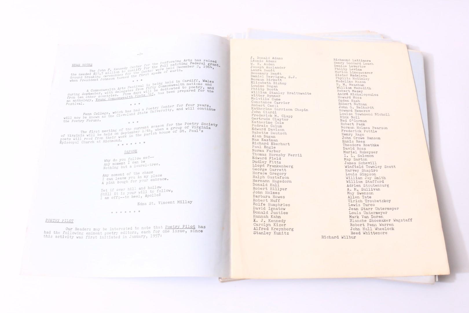 Various - Poetry Pilot: September 1965 to February 1967 - The Academy of American Poets, 1965-1967, .
