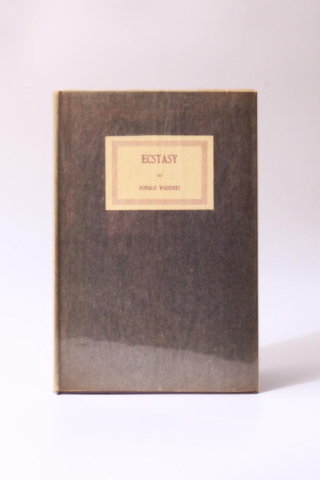 Donald Wandrei - Ecstasy & Other Poems - The Recluse Press, 1928, Limited Edition.