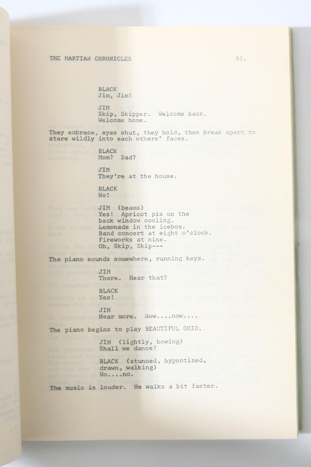 Ray Bradbury - The Martian Chronicles - Original Early Script for the 1976 Play - No Publisher, nd [c1973], Manuscript. Signed