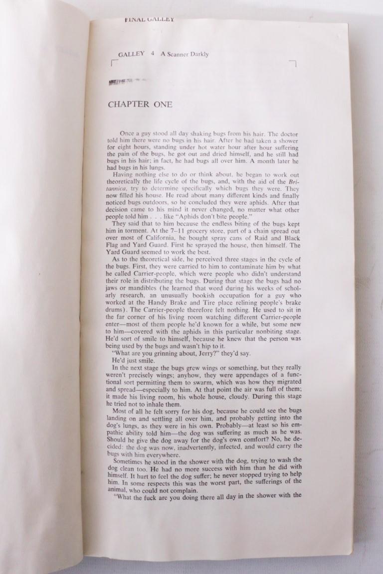 Philip K. Dick - A Scanner Darkly - Doubleday, 1977, Proof.