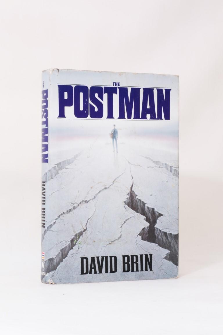 David Brin - The Postman - Kingsley Amis' Copy - Bantam Press, 1985, Signed First Edition.