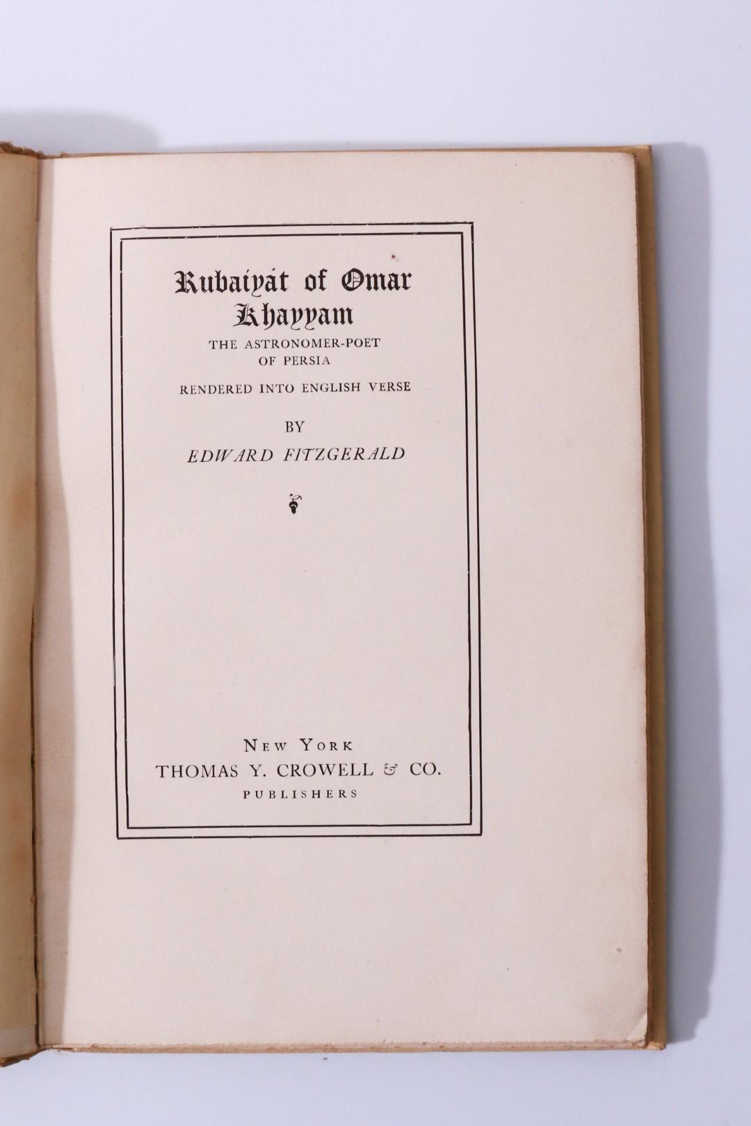 Edward Fitzgerald - Rubaiyat of Omar Khayyam - Thomas Y. Crowell, n.d. [c1920], Later Edition.
