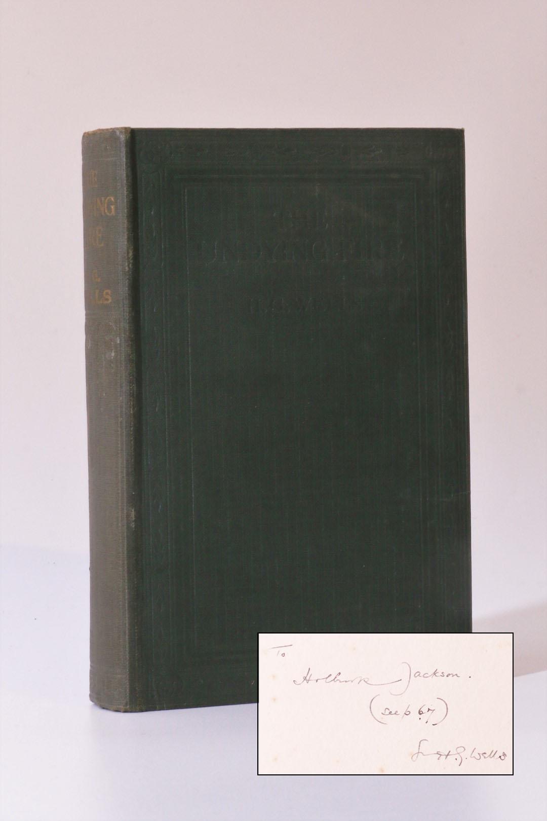 H.G. Wells - The Undying Fire - Cassell, 1919, Signed First Edition.