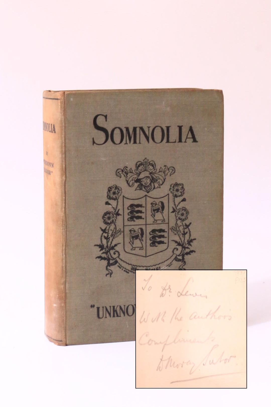 Unknown Soldier [Allen Sutor] - Somnolia - Kinnaird Press, n.d. [1934], Signed First Edition.