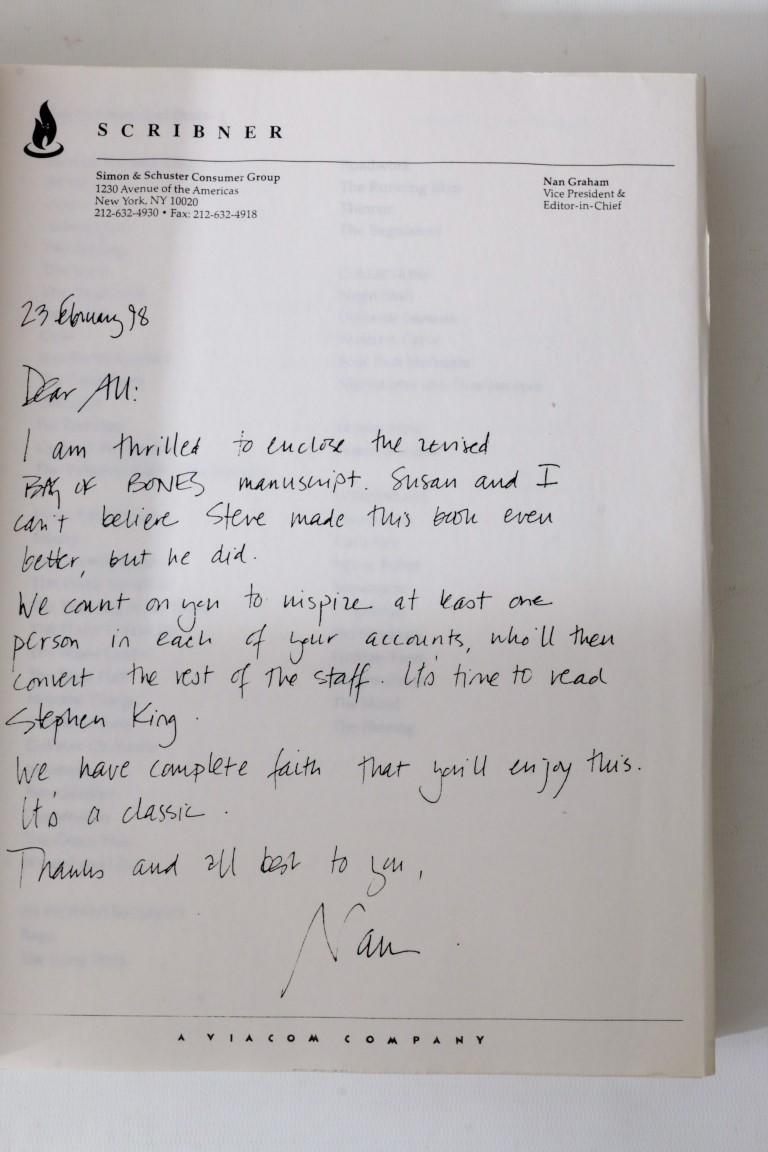 Stephen King - Bag of Bones - Scribner, 1998, Manuscript.