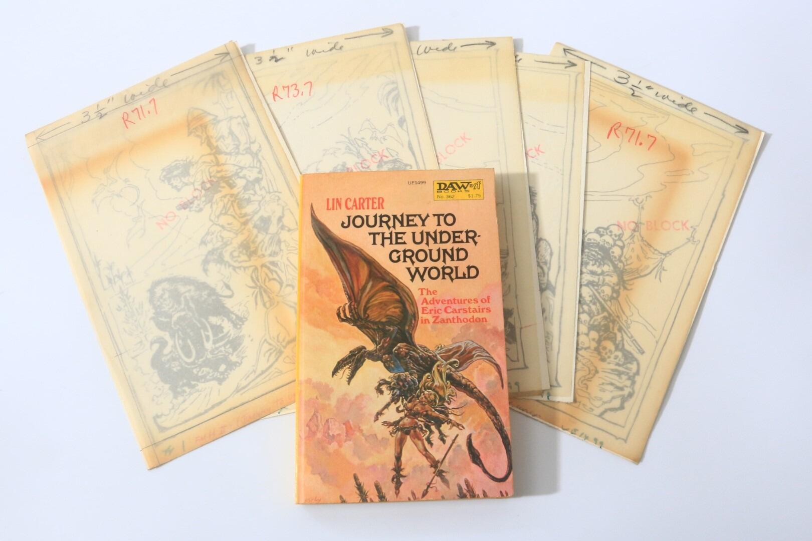 Lin Carter - Journey to the Underground World: The Adventures of Eric Carstairs in Zanthodon with Original Josh Kirby Artwork - Daw, 1979, First Edition.