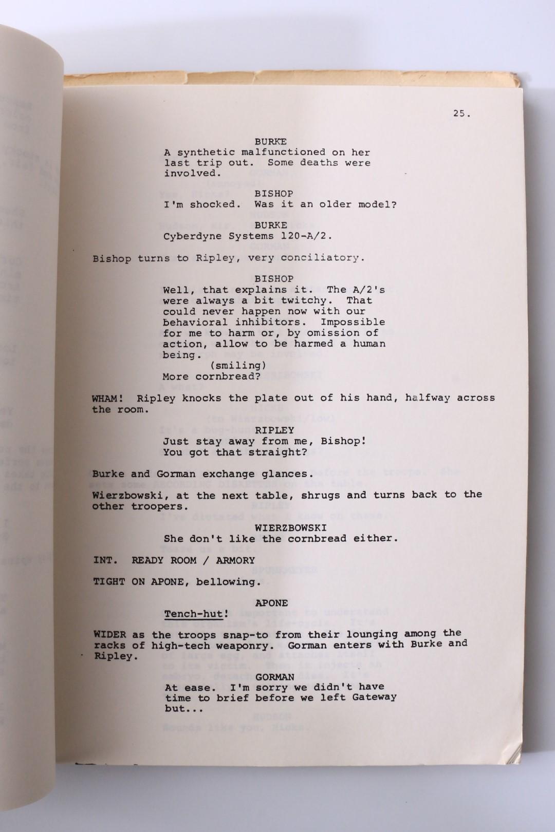 Walter Hill, David Giler w/ James Cameron - Alien Script w/ Aliens - Brandywine Productions, 1979-1985, Manuscript.