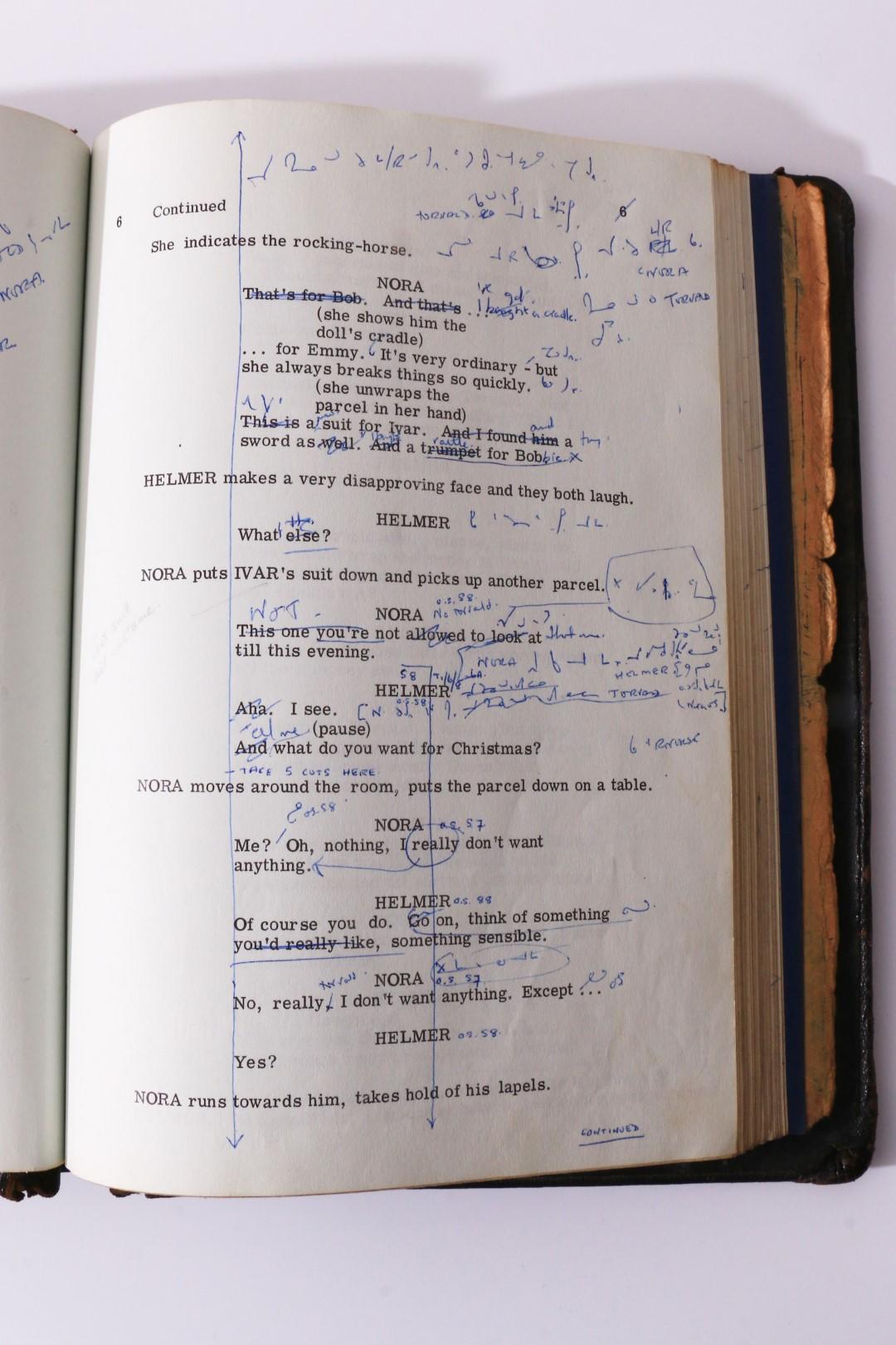 Henrik Ibsen [adapted by Christopher Hampton] - A Doll's House - a Working Script - , 1972, Manuscript.