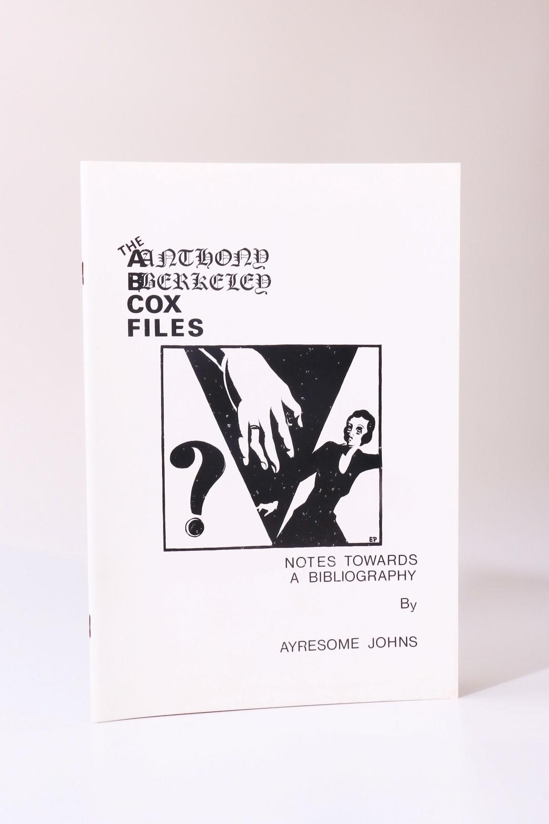 Ayresome Johns [George Locke] - The Anthony Berkeley Cox Files: Notes Towards a Bibliography - Ferret Fantasy, 1993, Limited Edition.