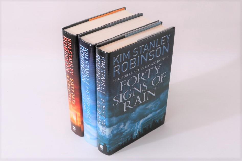 Kim Stanley Robinson - Science in the Capital: Forty Signs of Rain, Fifty Degrees Below, Sixty Days and Counting - Harper Collins, 2004-2007, First Edition.