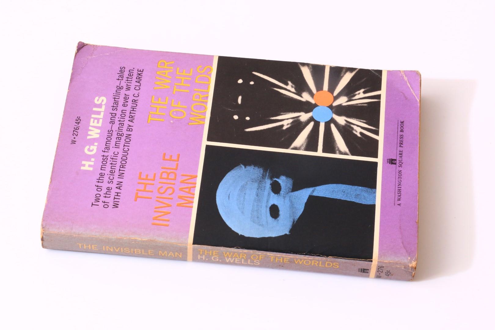 H.G. Wells [intro. Arthur C. Clarke] - The Invisible Man w/ The War of the Worlds - Washington Square Press, 1962, Later Edition. Signed