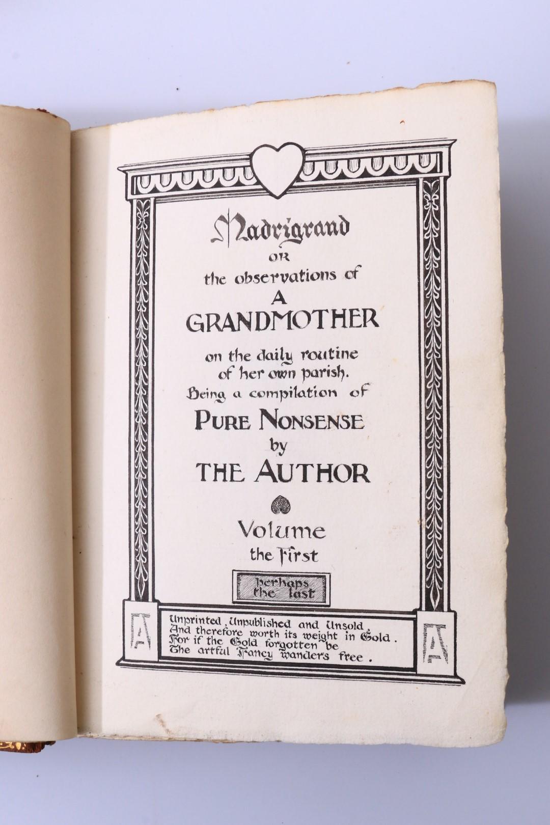 Anonymous - Mardigrand or the Observations of a Grandmother on the Daily Routine of her own Parish - None, None, Manuscript.