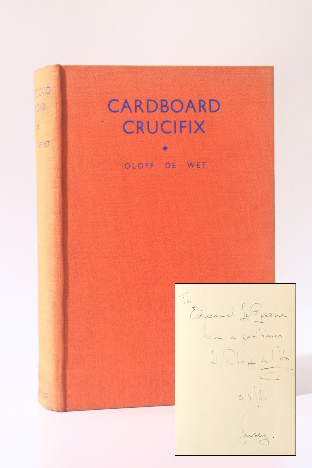 Oloff De Wet - Cardboard Crucifix - Blackwood, 1938, Signed First Edition.