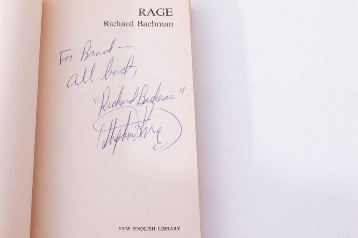 Richard Bachman [Stephen King] - Rage - New English Library (NEL), 1983, Signed First Edition.
