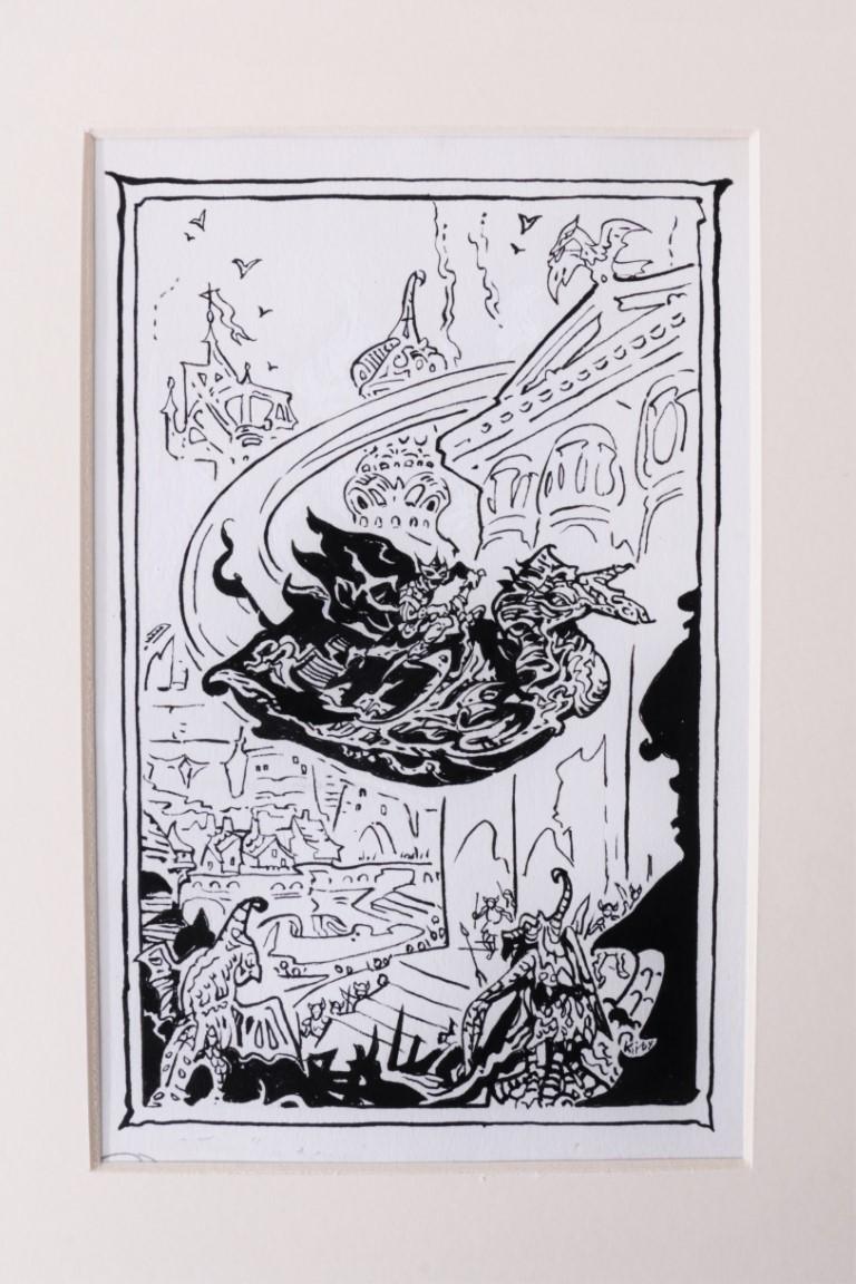 Josh Kirby - Four Pieces of Original Art for Alan Burt Akers's Golden Scorpio - DAW, c. 1978, . Signed