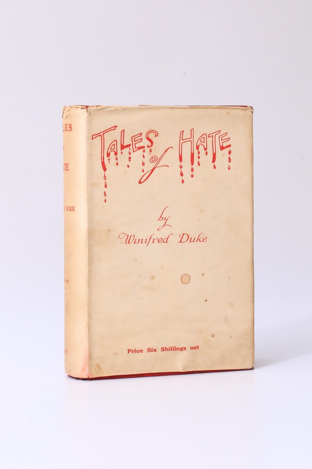 Winifred Duke - Tales of Hate - William Hodge, 1927, Signed First Edition.