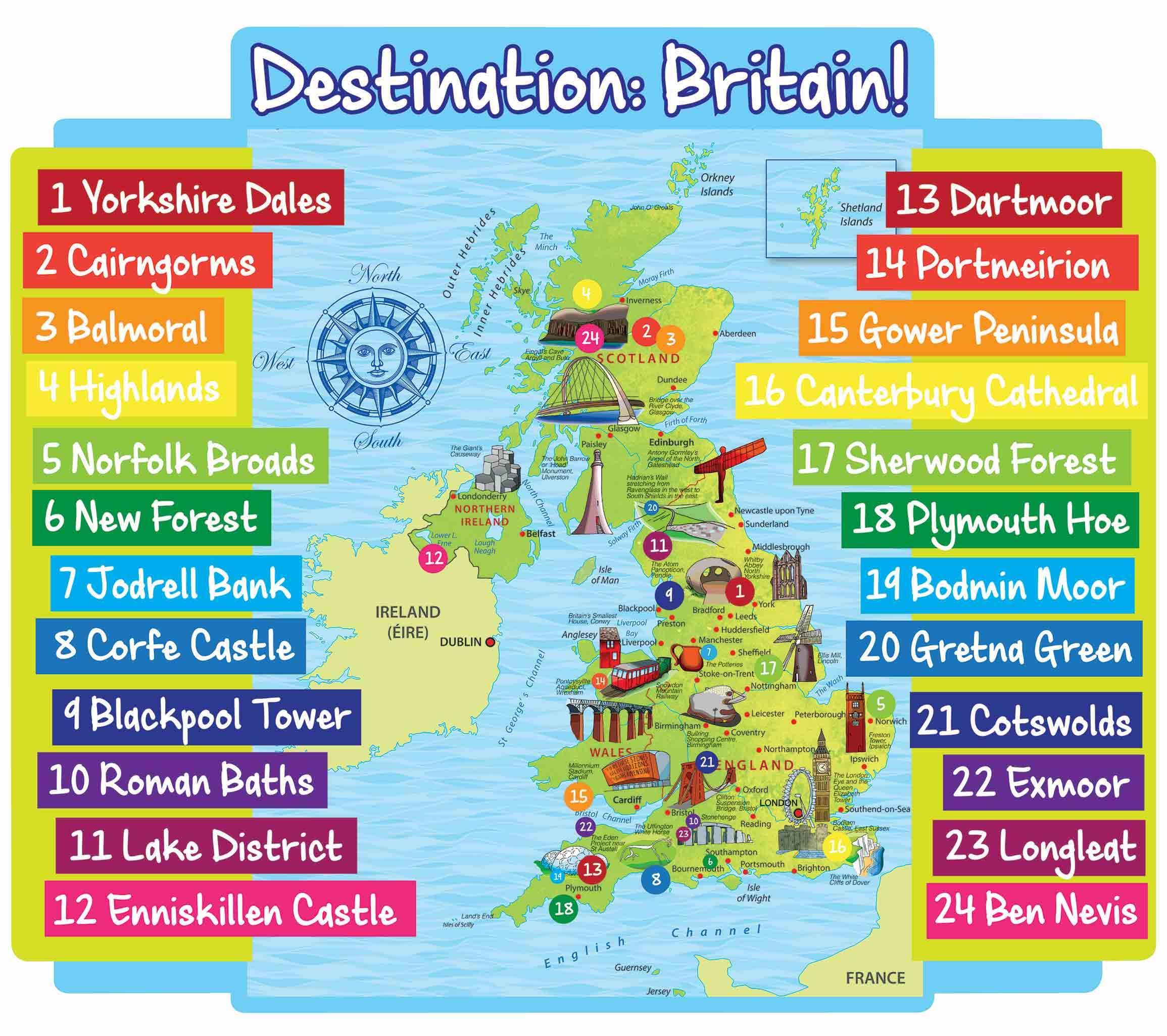 tourist attractions list uk