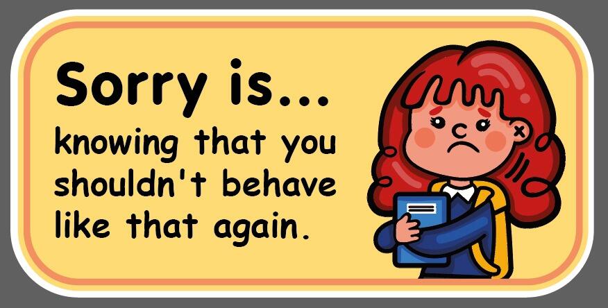 She Is Sorry Sorry is...