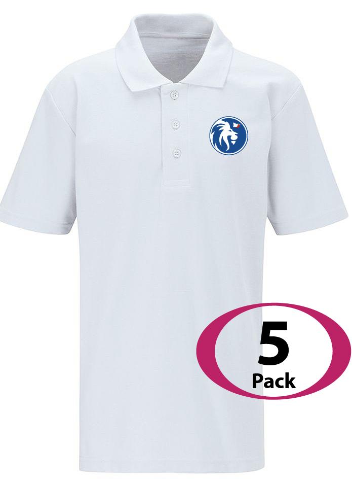 Mildmay Primary Polo Shirts - White - Pack of 5