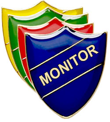 Monitor Badge (shield)- Black Rooster School Badges