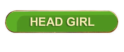 Head Girl Badge (bar shape)- Green