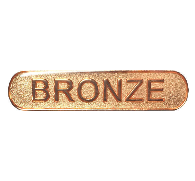 Bronze Badge (bar shape)- Black Rooster School Badges