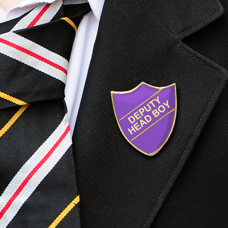 Deputy Head Boy School Badges purple