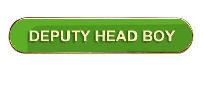 Deputy Head Boy Badge (Bar Shape)- Green