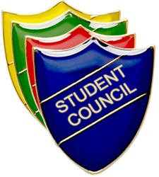 Student Council Badge (shield)- Black Rooster School Badges