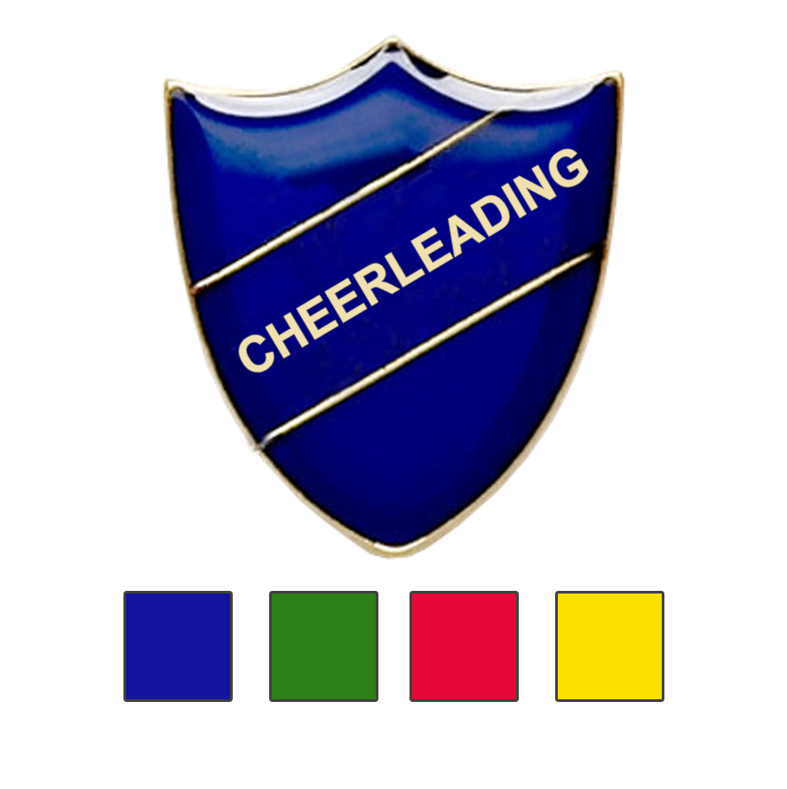 Cheerleading school badges