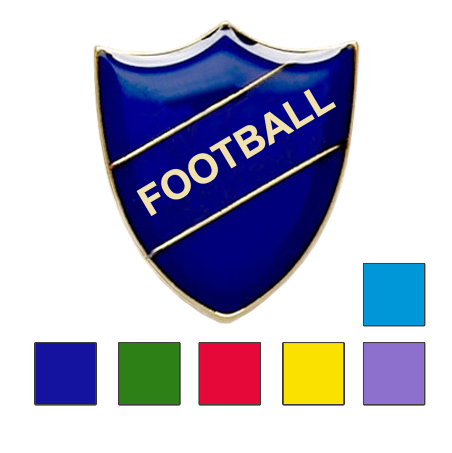 Football Badge (shield)- Black Rooster School Badges