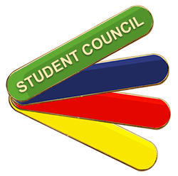 Student Council Badge (bar shape)- Various Colours- Black Rooster School Badges