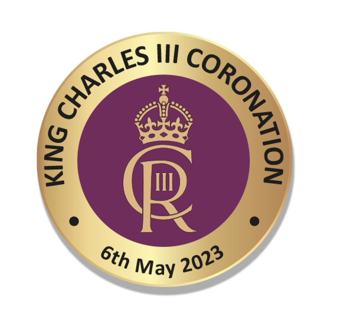 round coronation badge