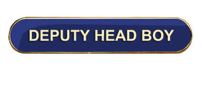 Deputy Head Boy Badge (Bar Shape)- Blue 2