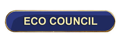 Eco Council Badge (bar shape)- Blue